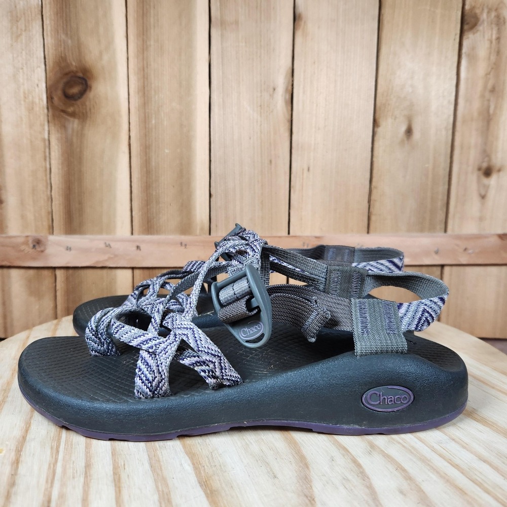 Chaco ZX/2 Sandals Womens Size 8 Gray Strappy Adjustable Hiking‎ Outdoor J104718